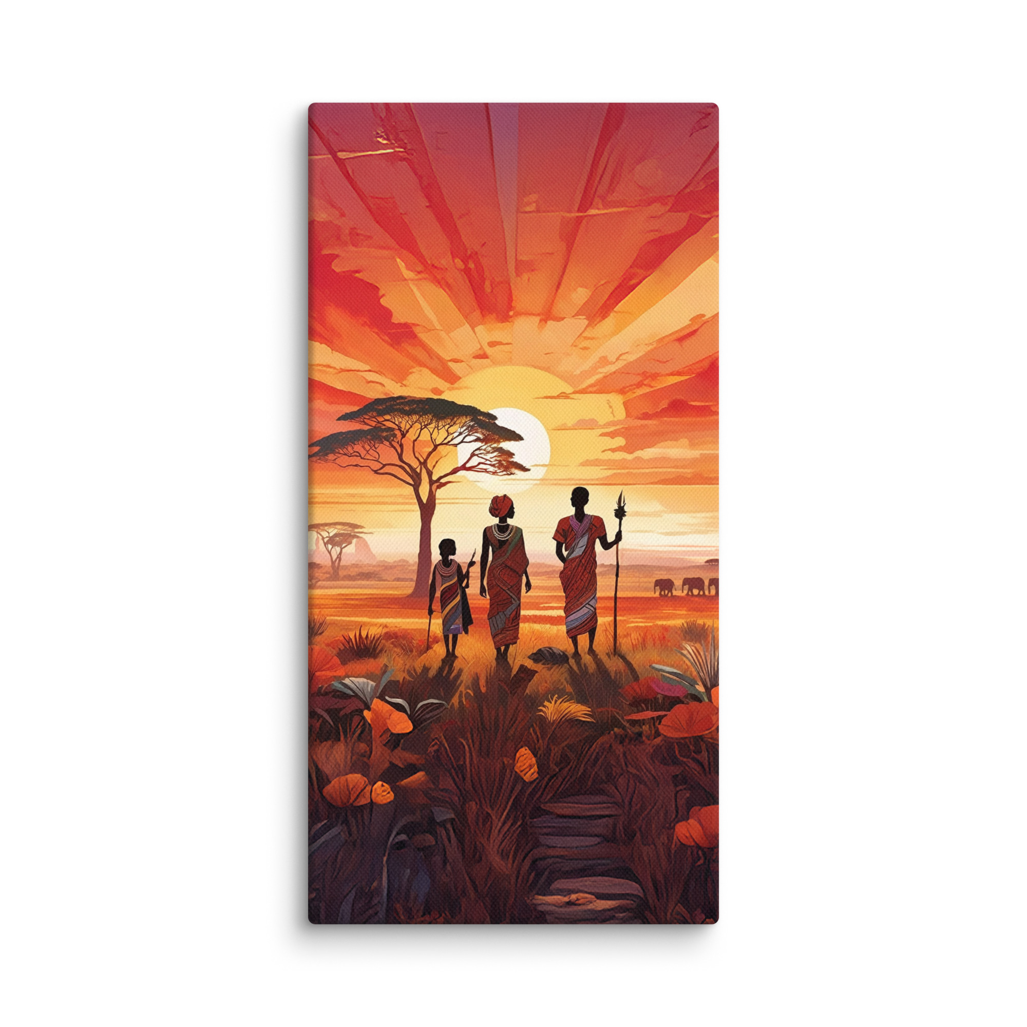 "Beautiful Garden" - African Heritage Canvas Print - Image 3