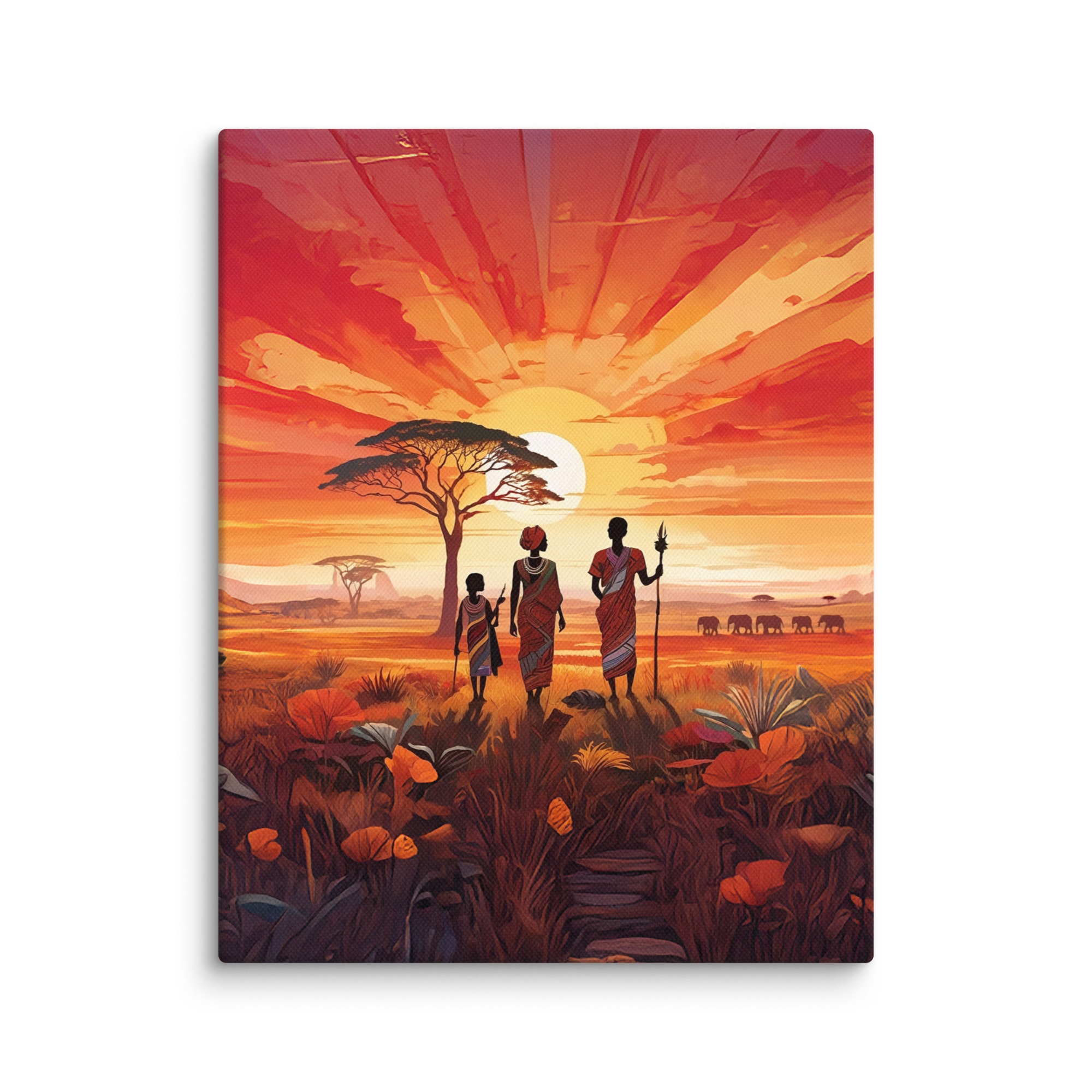 "Beautiful Garden" - African Heritage Canvas Print - Image 4