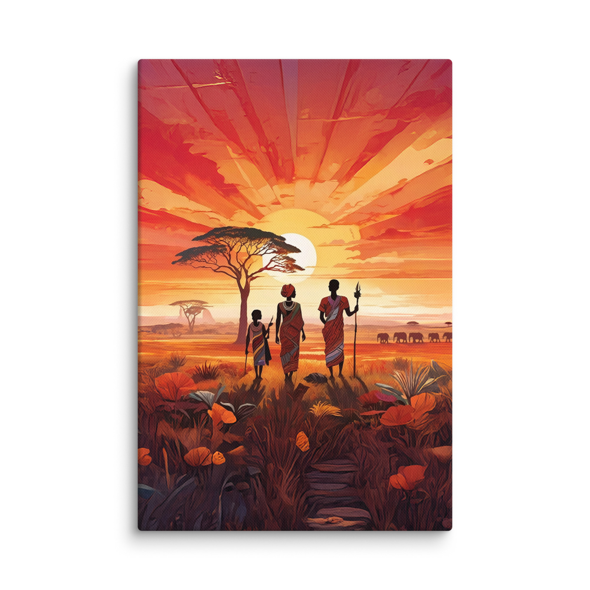 "Beautiful Garden" - African Heritage Canvas Print - Image 5